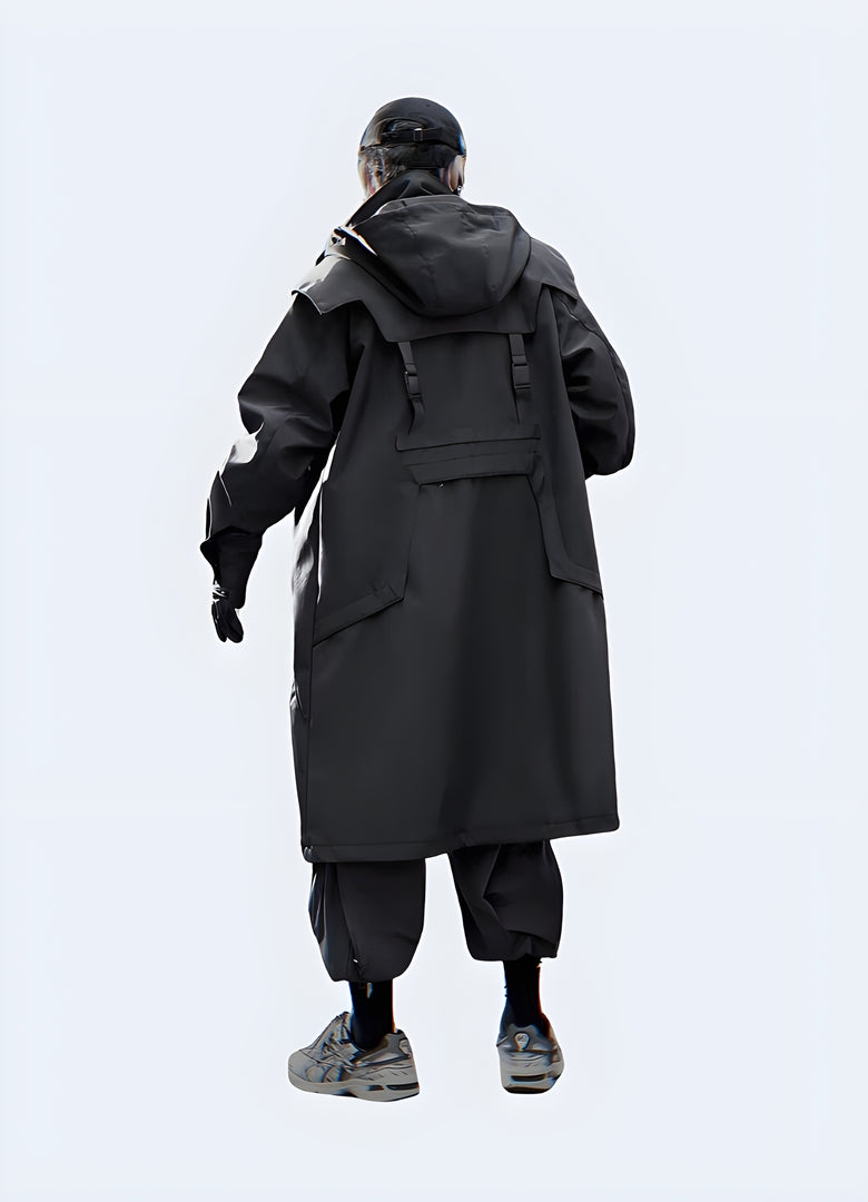 Channel the essence of streetwear with this versatile trench coat.