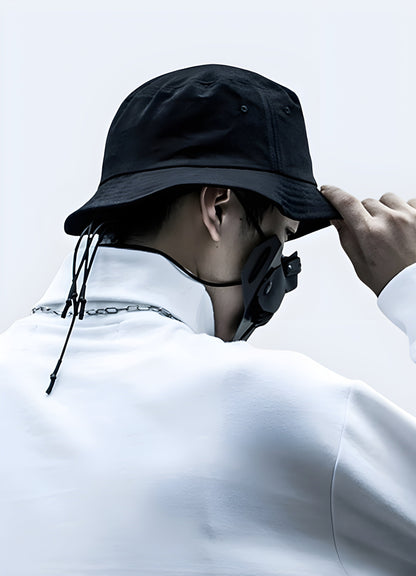 Men wearing streetwear bucket hat from the back side view in the Canada.