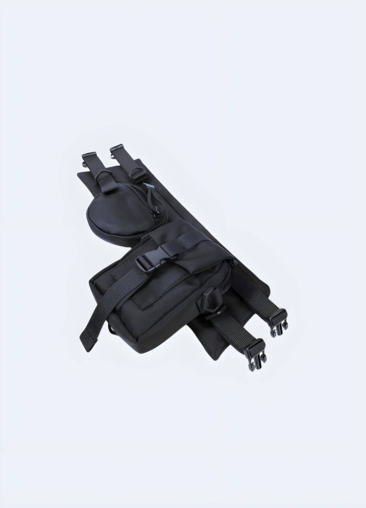 Modular chest pack shown from a front-side view, highlighting its angular lines and functional details Canada.