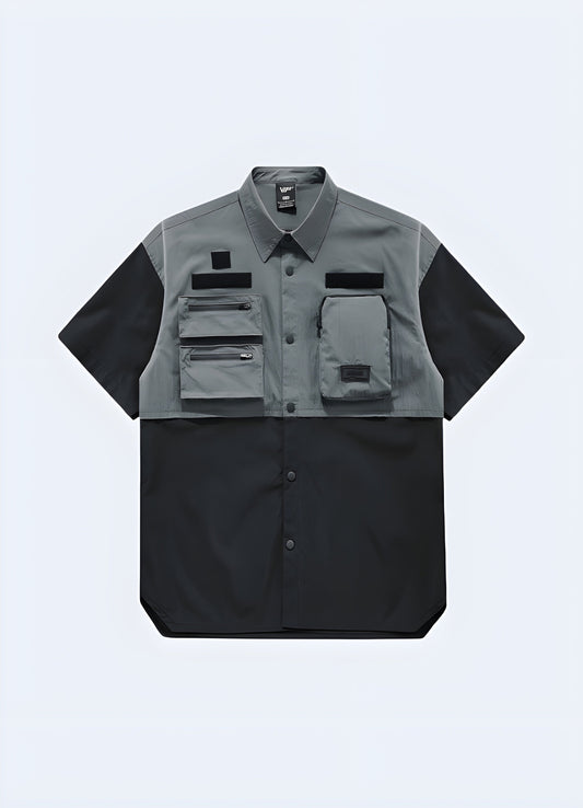 Versatile multi-pocket shirt designed for functionality and style, perfect for outdoor enthusiasts and urban explorers in the canada.