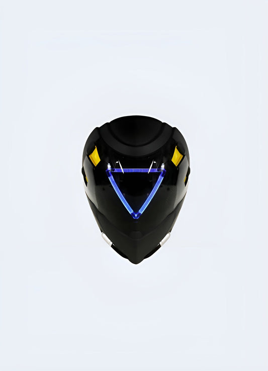 Neon LED techwear mask featuring vibrant illumination and a sleek, futuristic design. Ideal for enhancing your tech-inspired style with eye-catching lights Canada. 