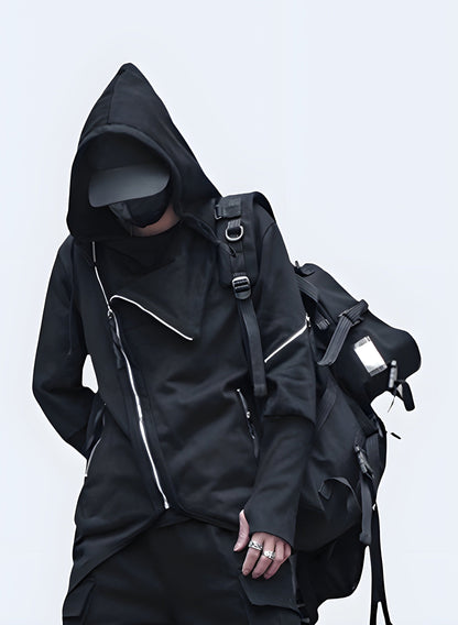 Stylish ninja jacket hoodie with a unique design, perfect for a sleek and mysterious look in the Canada.