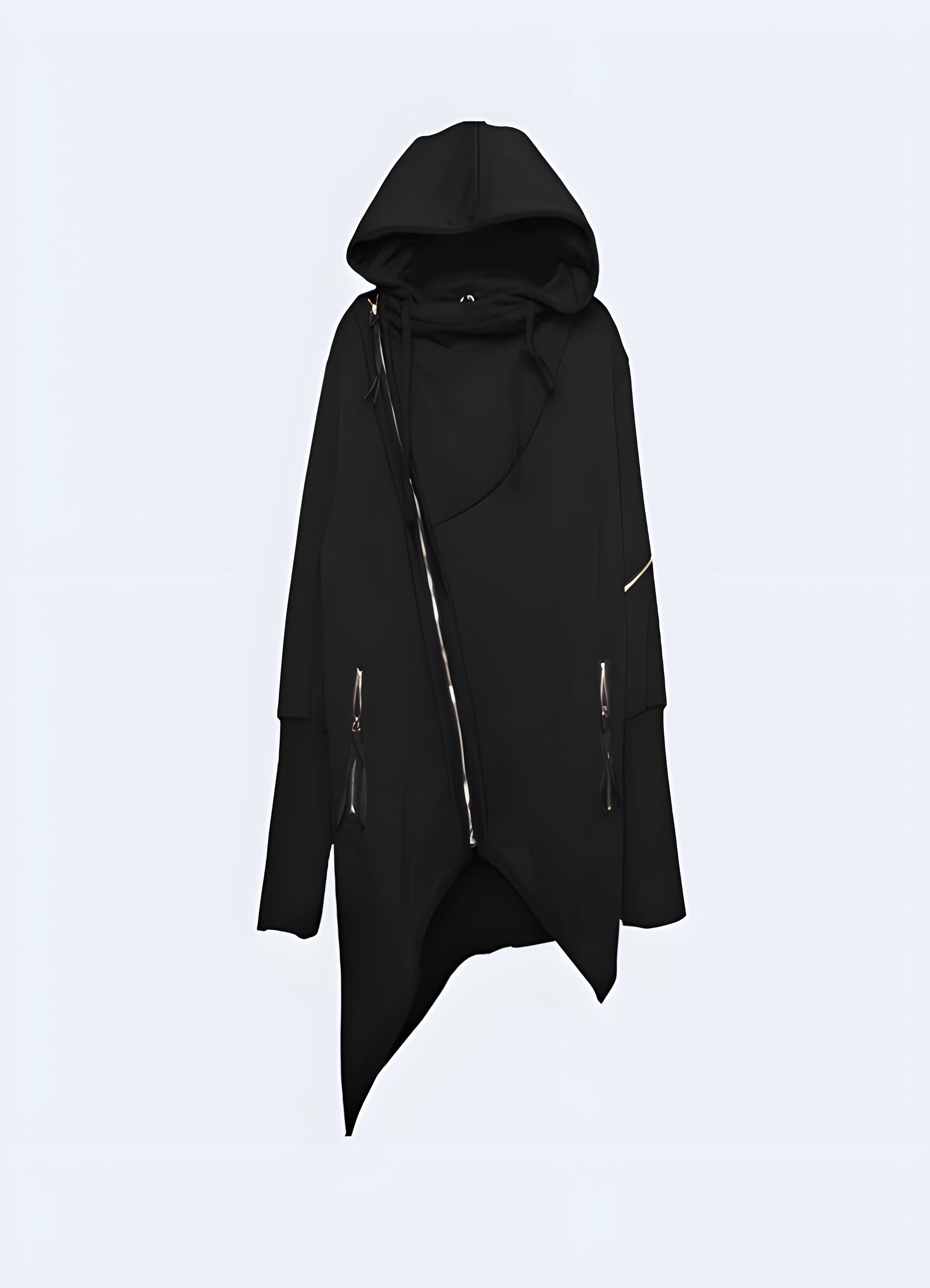 Front view of a fashionable ninja jacket hoodie, ideal for those seeking a bold and edgy style in the Canada.