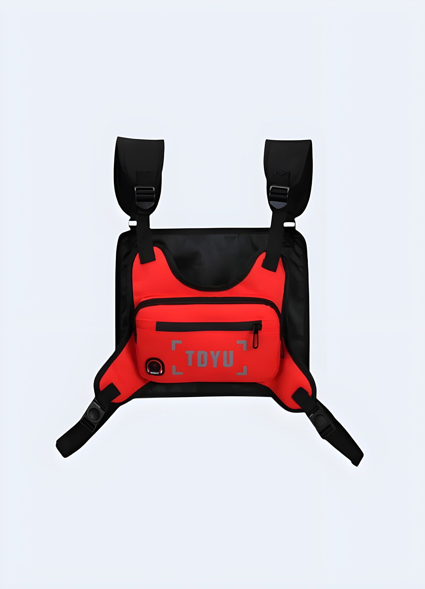 The front view highlights the vibrant color and the bag’s sleek, modern style, as well as how it rests against the model’s torso Canada.