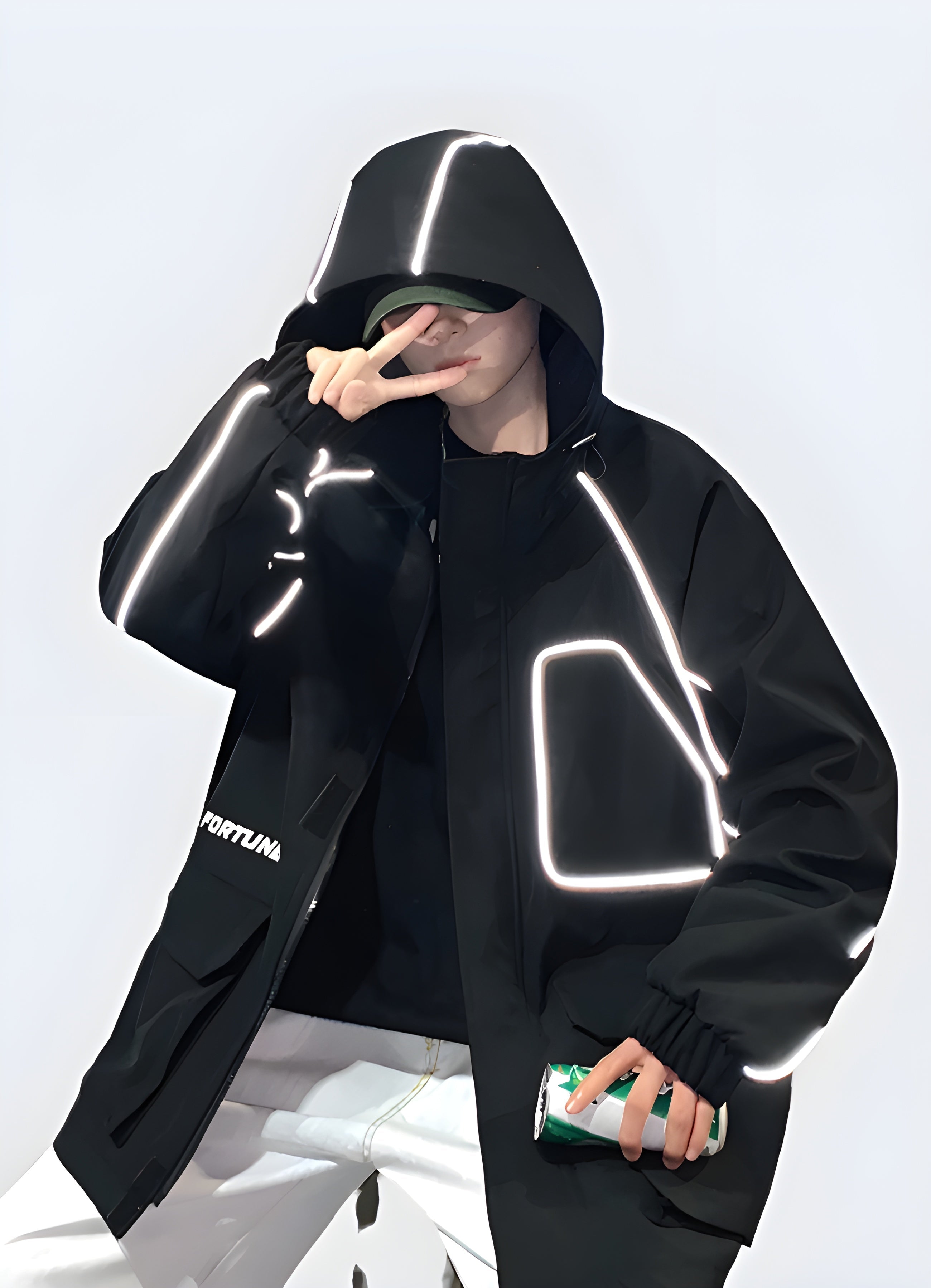 Reflective Rain Jacket Techwear Canada