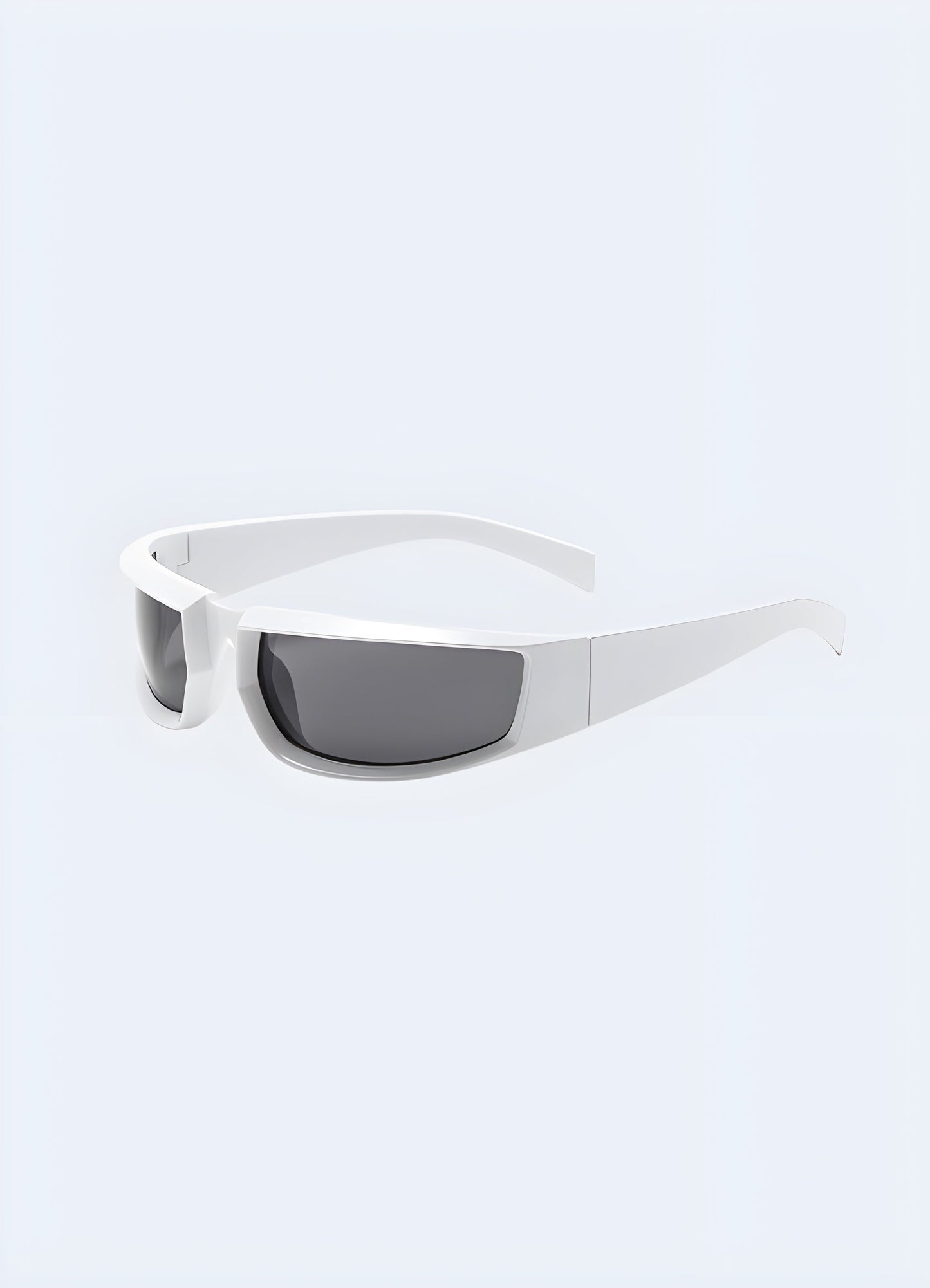 Retro punk sunglasses with black lenses, providing a classic and edgy aesthetic, viewed from the front and side in the Canada.