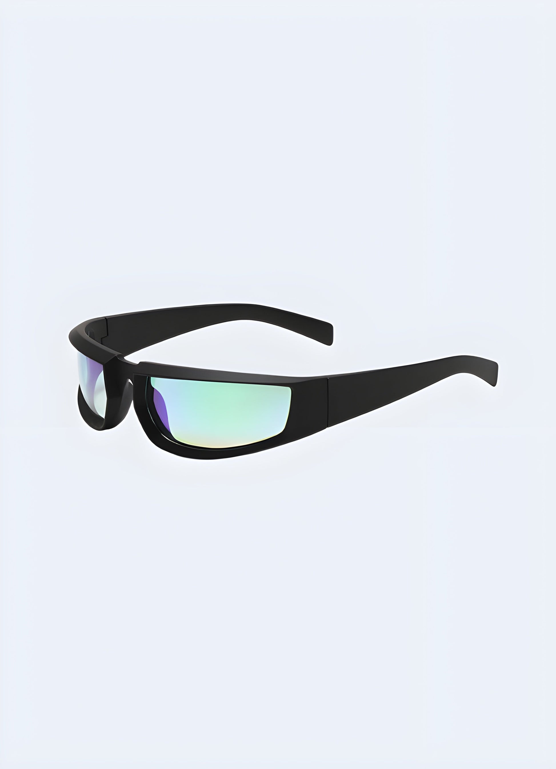 Retro punk sunglasses with blue lenses, showcasing a vintage and edgy style, available in the Canada.