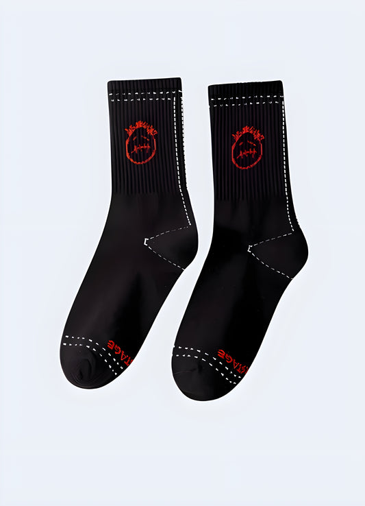 Sad face socks featuring a unique and expressive design, perfect for adding a touch of quirky style to your Canada wardrobe.