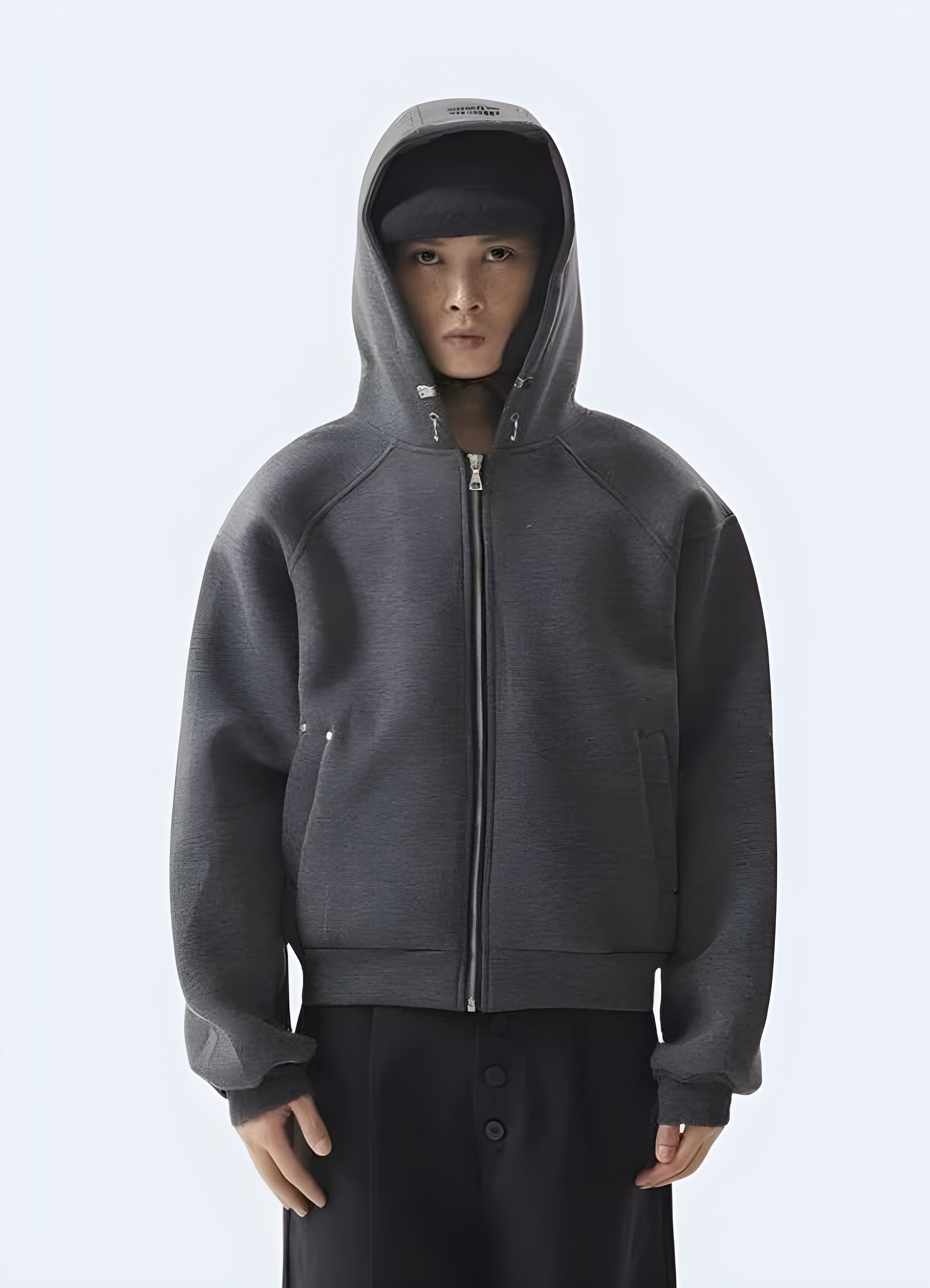 Streetwear round neck unisex zip-up hoodies available in Canada, perfect for a trendy and versatile urban look.
