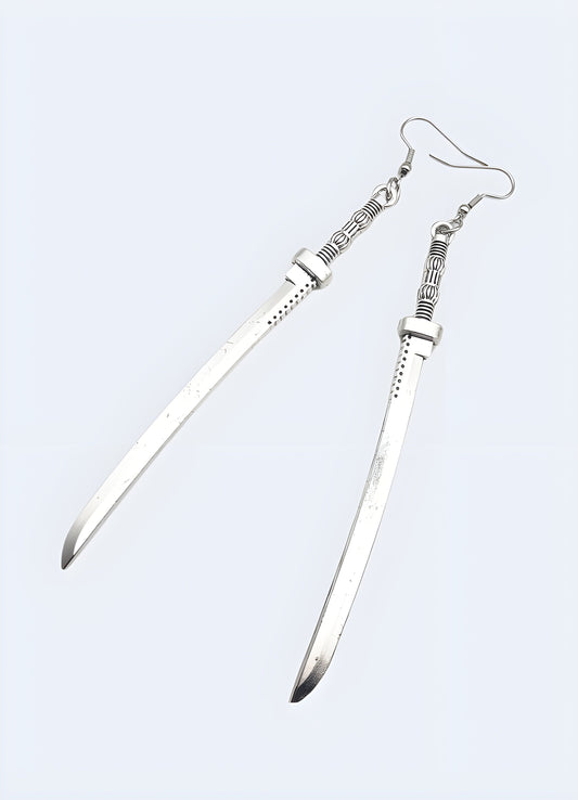 Sword earrings, Canada, designed with a sleek and modern aesthetic.