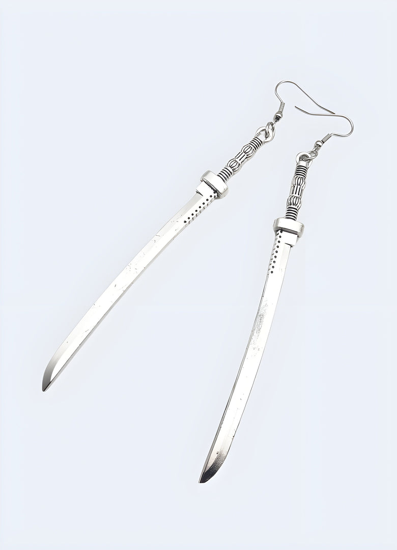 Sword earrings, Canada, designed with a sleek and modern aesthetic.