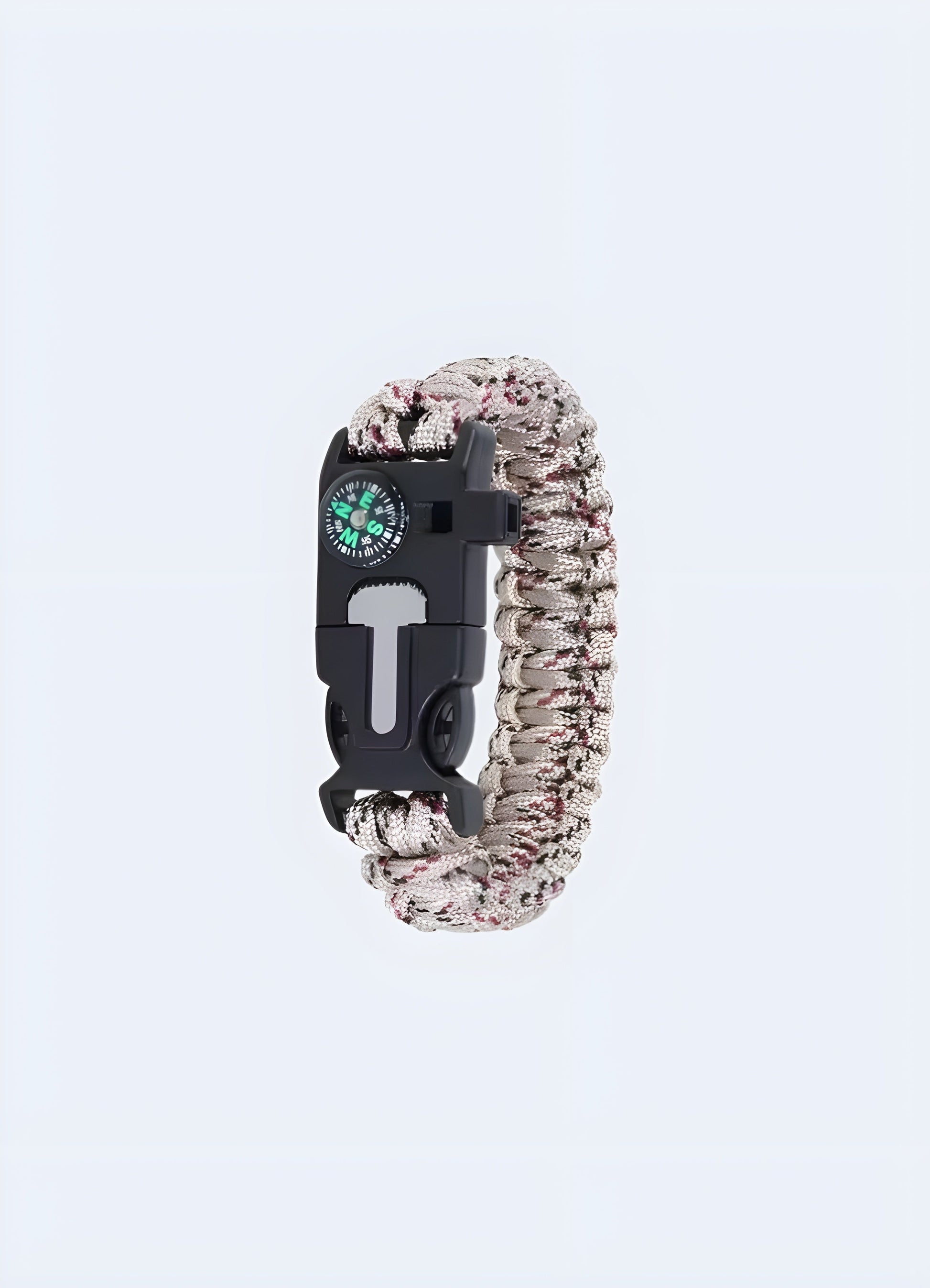 Desert camo tactical paracord bracelet, blending rugged utility with camouflage design in the Canada.