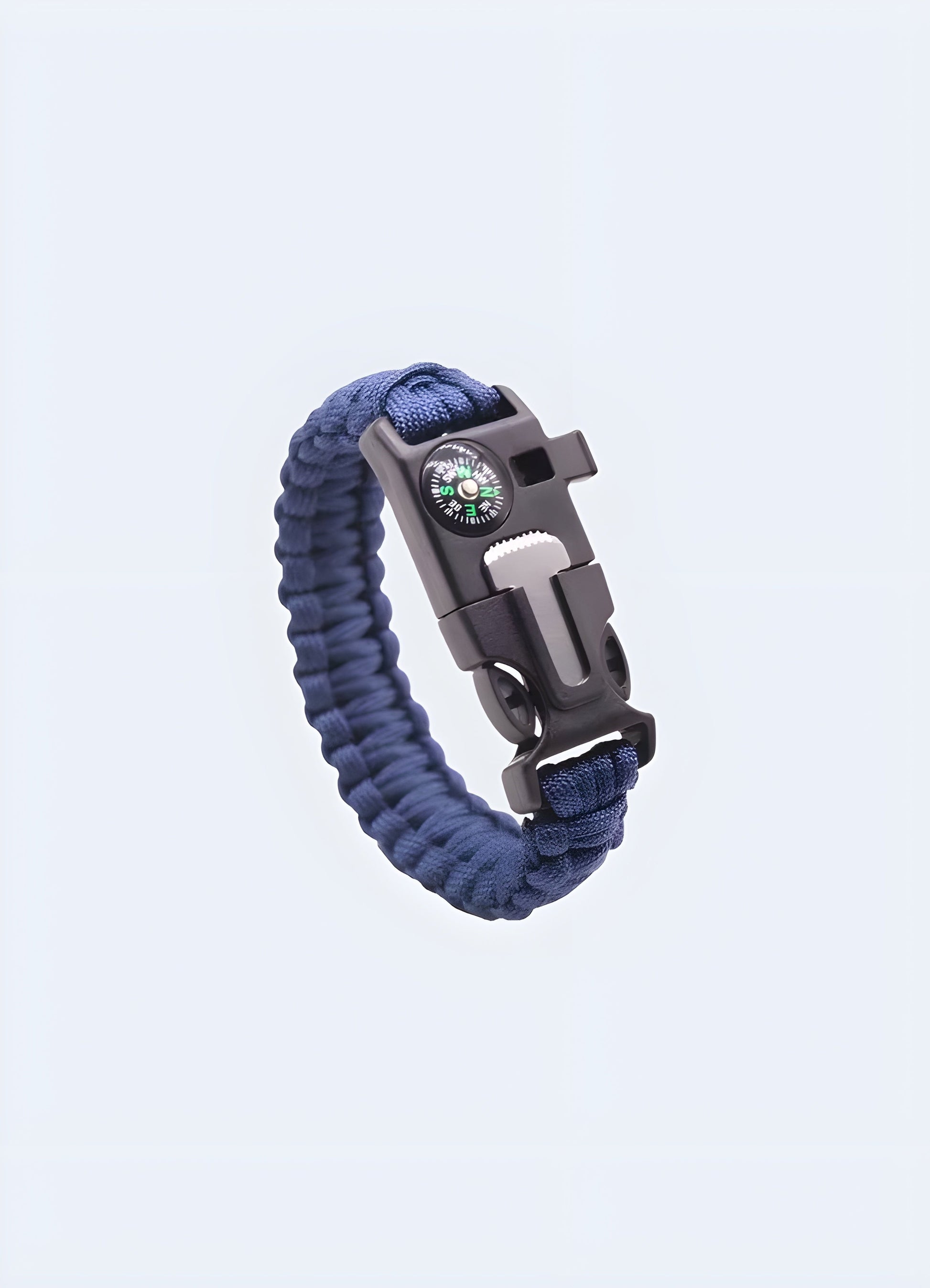 Navy blue tactical paracord bracelet, durable and stylish for outdoor adventures in the Canada.