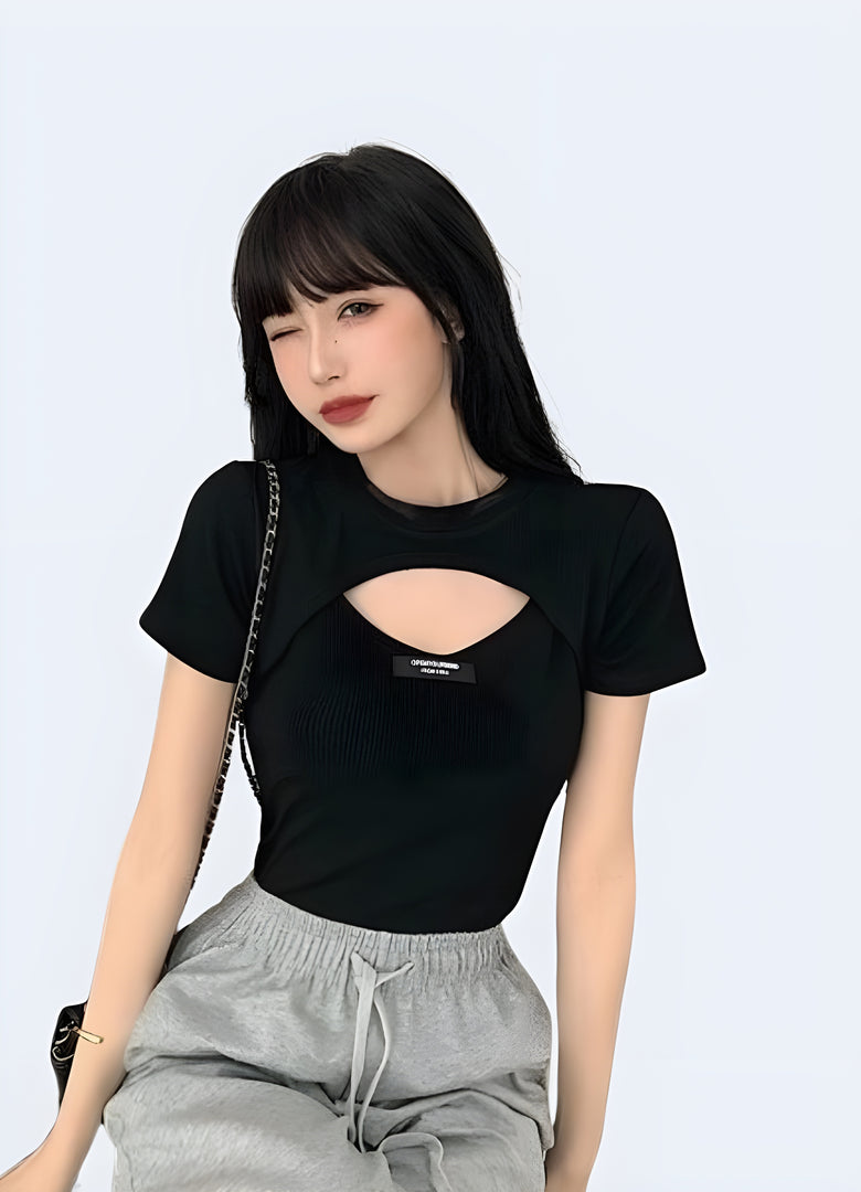 Buckle crop top, perfect for modern urban fashion, available in Canada.
