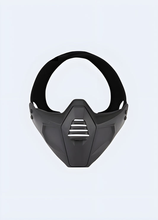 A techwear half-mask designed for modern style and protection, available in Canada.