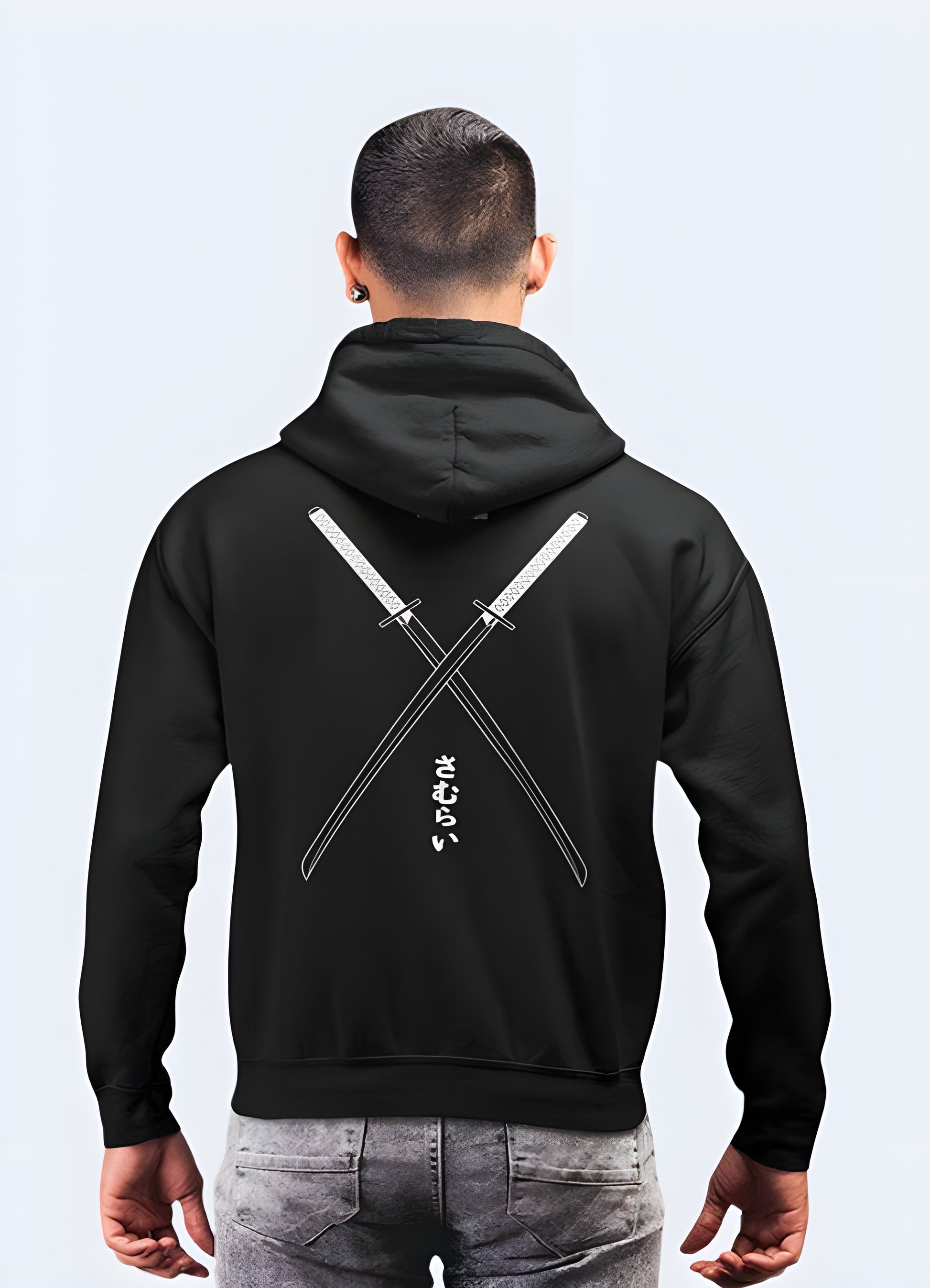 Unique and edgy katana hoodie, perfect for making a bold fashion statement while showcasing your love for Japanese culture and style in Canada.