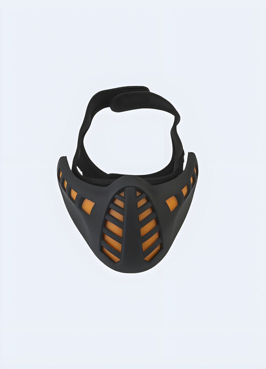 Techwear LED mask with innovative light-up features and futuristic design Canada.