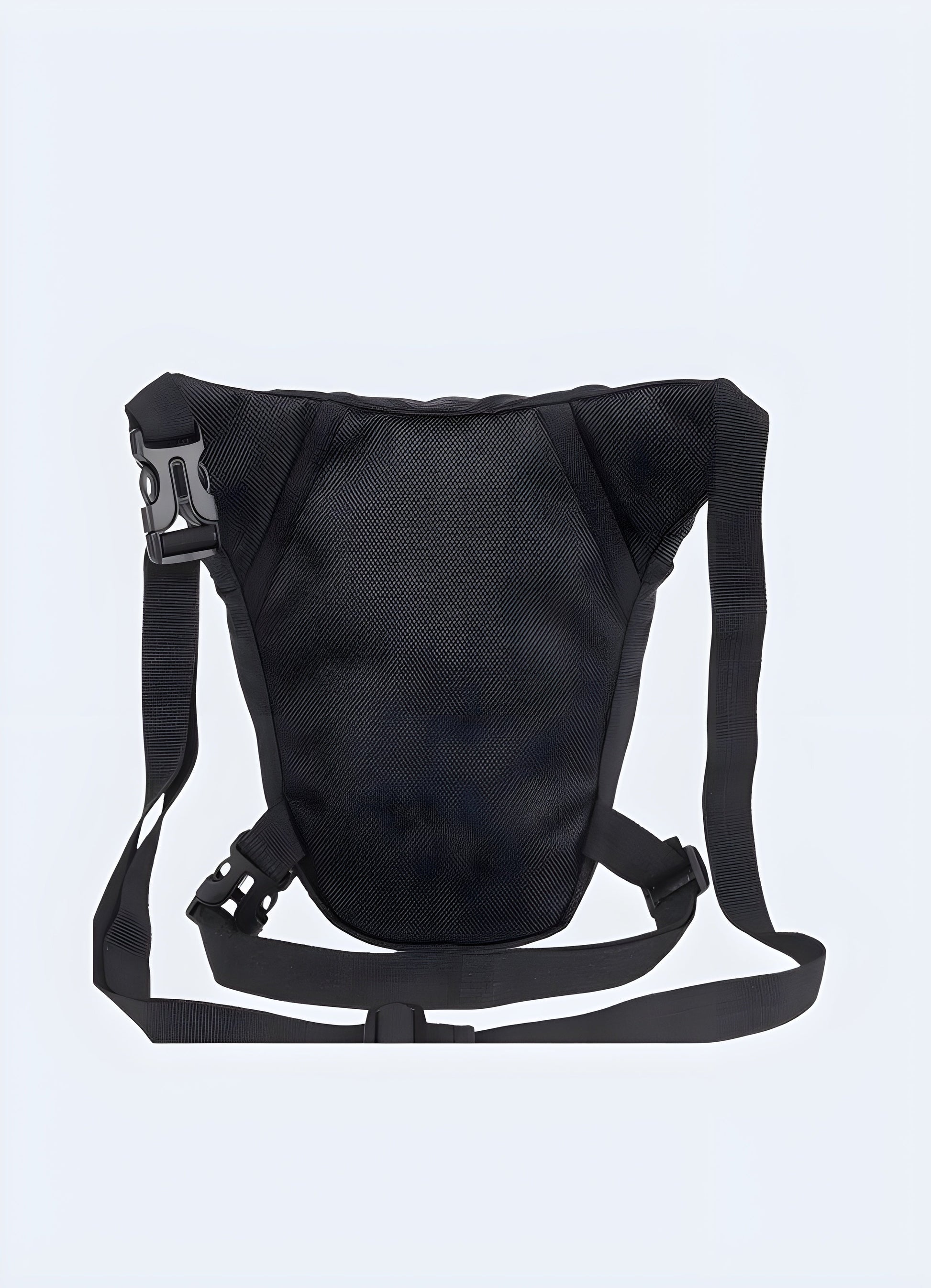 The bag features a sleek, black design with adjustable straps and a minimalist style Canada.