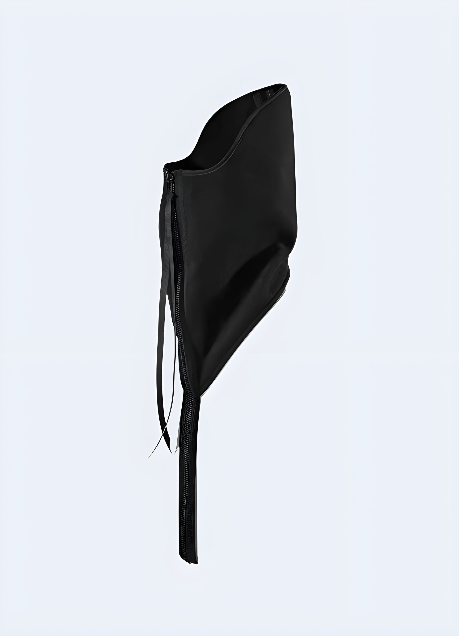 A side view of a techwear neck gaiter, showcasing its sleek and functional design, available in Canada.