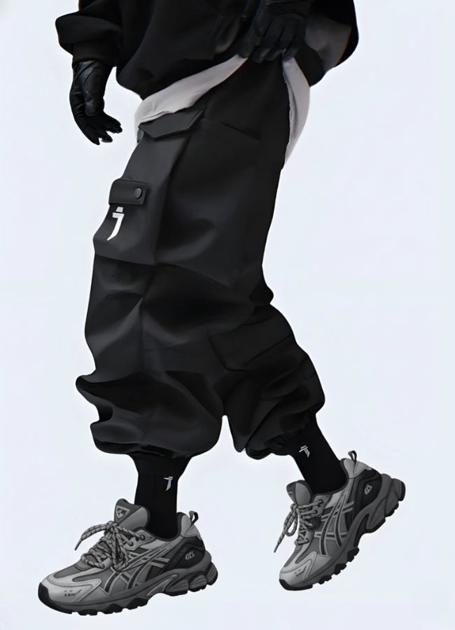 Back view of the Techwear Ninja Pants showing the tapered leg line