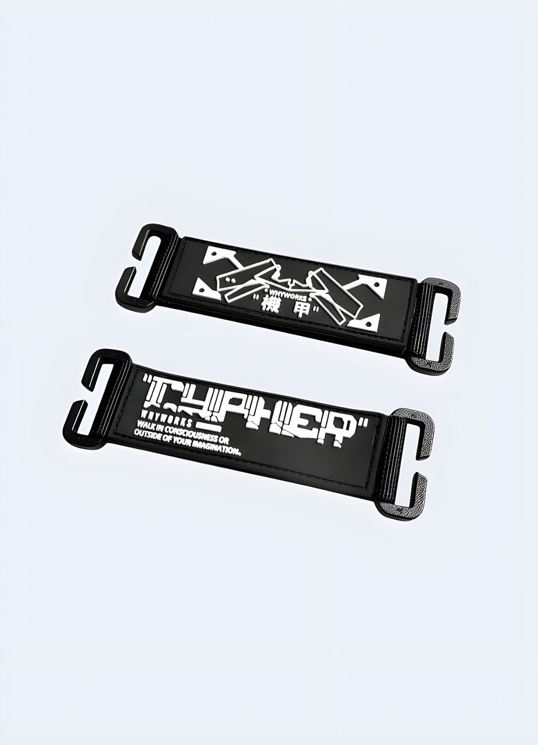 Double front view of techwear patches from the Canada, highlighting their modern and innovative design.