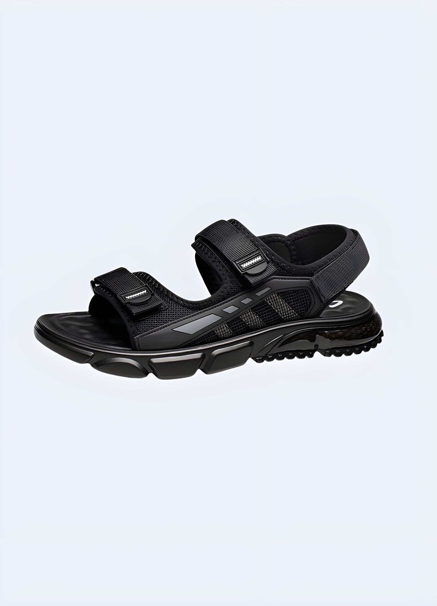 While their sleek black aesthetics imbue a sense of sophistication techwear slides.