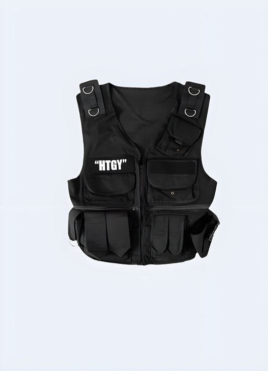 High-quality techwear utility vest available for purchase in Canada, designed for urban and tactical use.