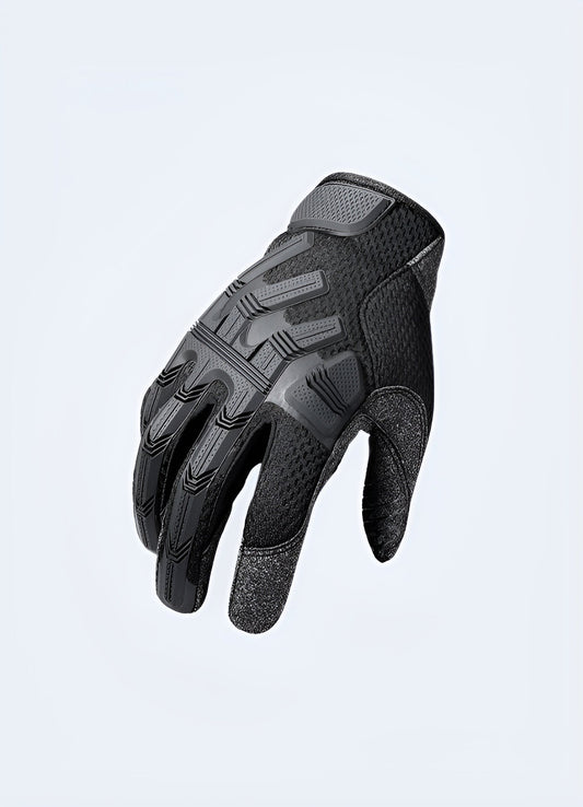 Side view of trooper gloves in the Canada, featuring a futuristic design and advanced materials.