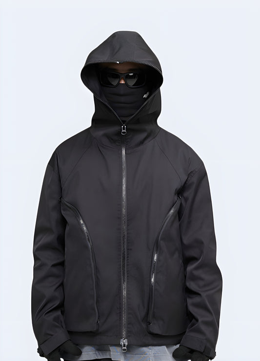 Stylish urban ninja coat designed for sleek and stealthy looks in Canada, perfect for city exploration.