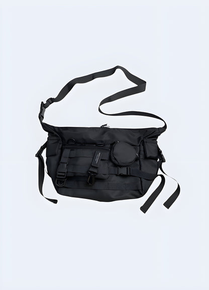 The bag features a sleek, modern design with multiple compartments and a durable,Canada functional finish.