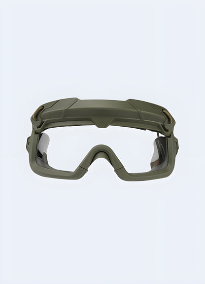 Smoke gradient lenses, rubber arm grips, and a sharp angular frame command attention Canada.