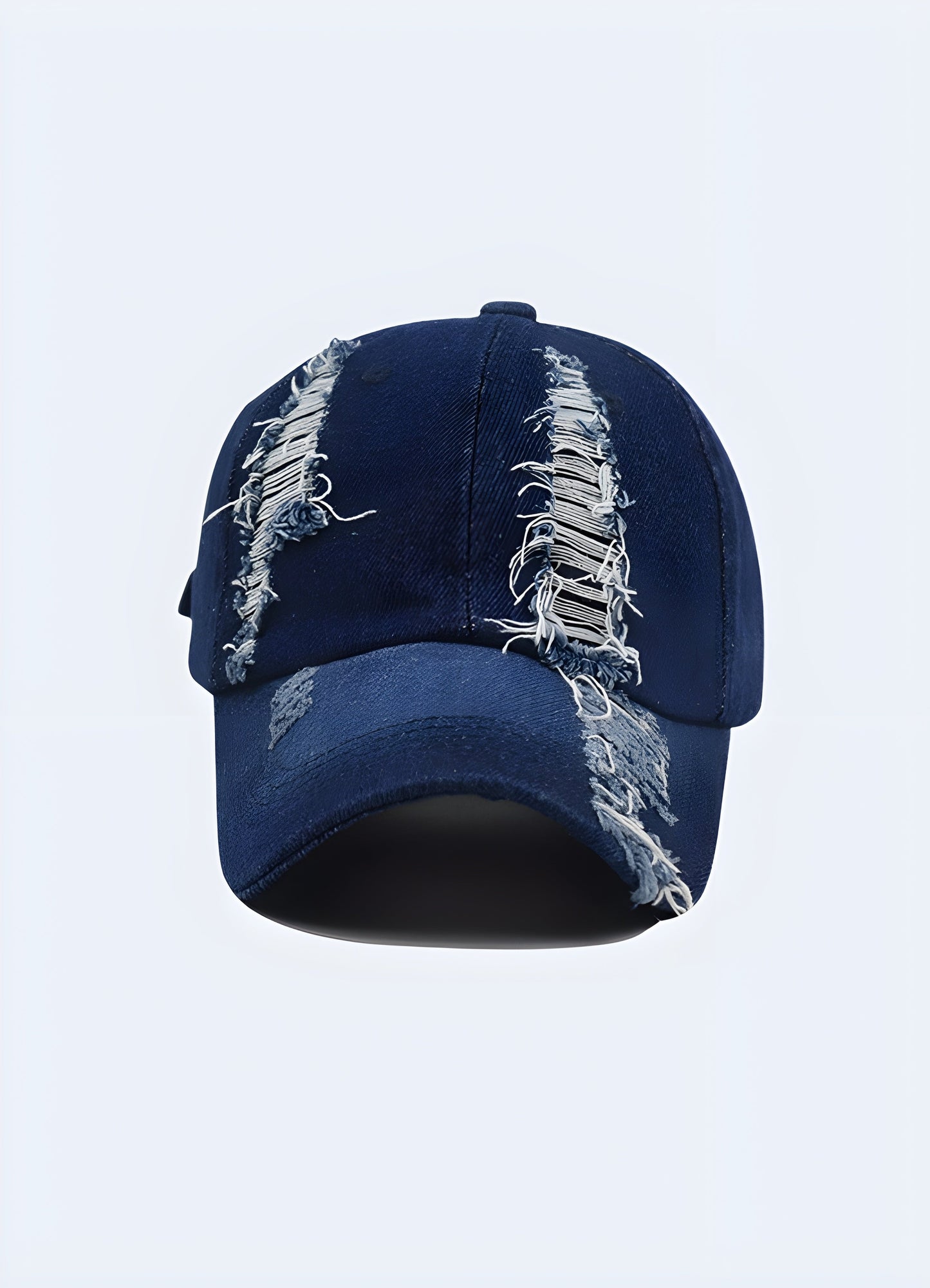 Washed-out blue cap, front view, highlighting the faded color and curved brim Canada.