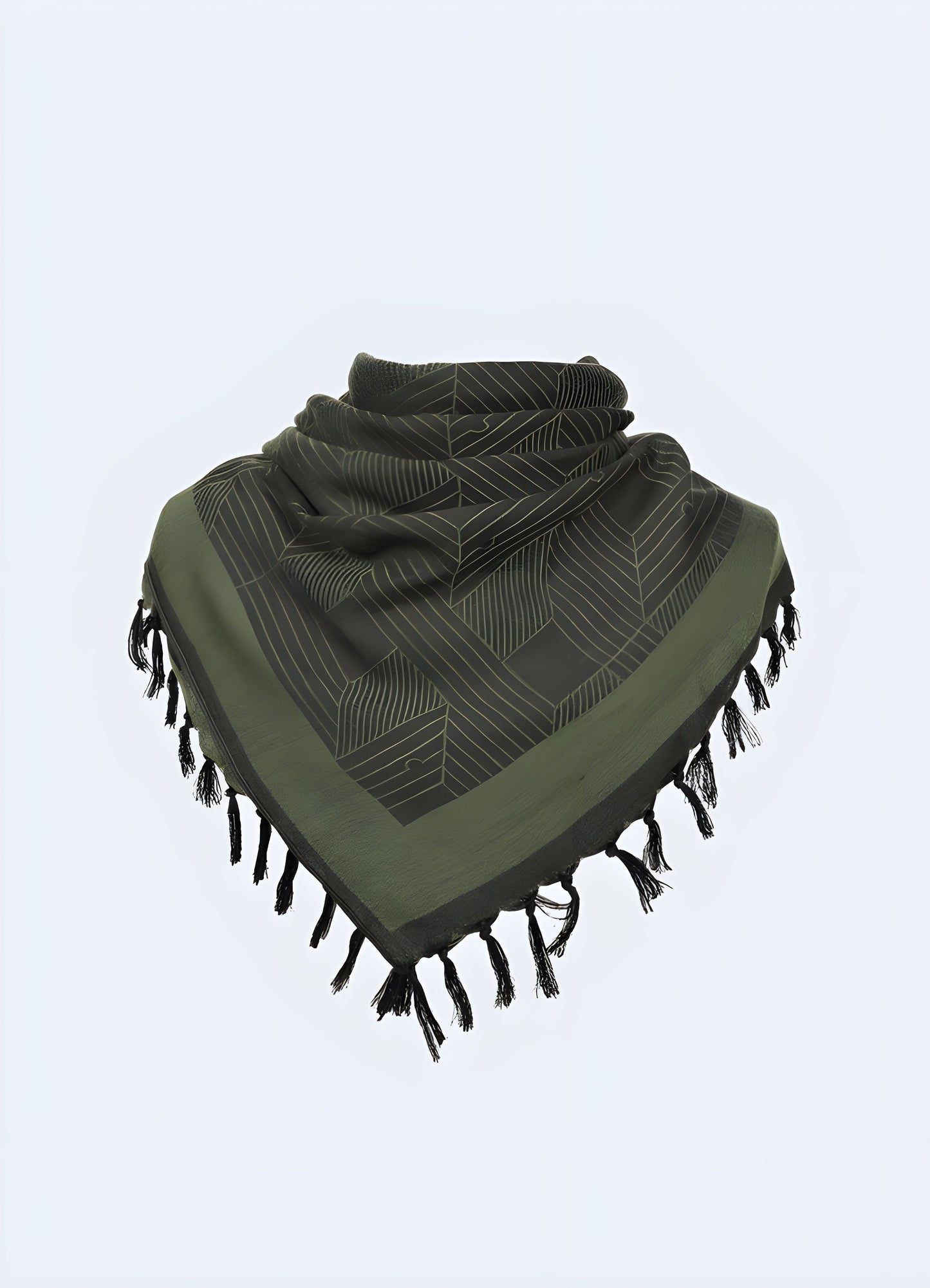 The scarf's distinctive style and functional design make it an ideal accessory for techwear enthusiasts seeking both practicality Canada.