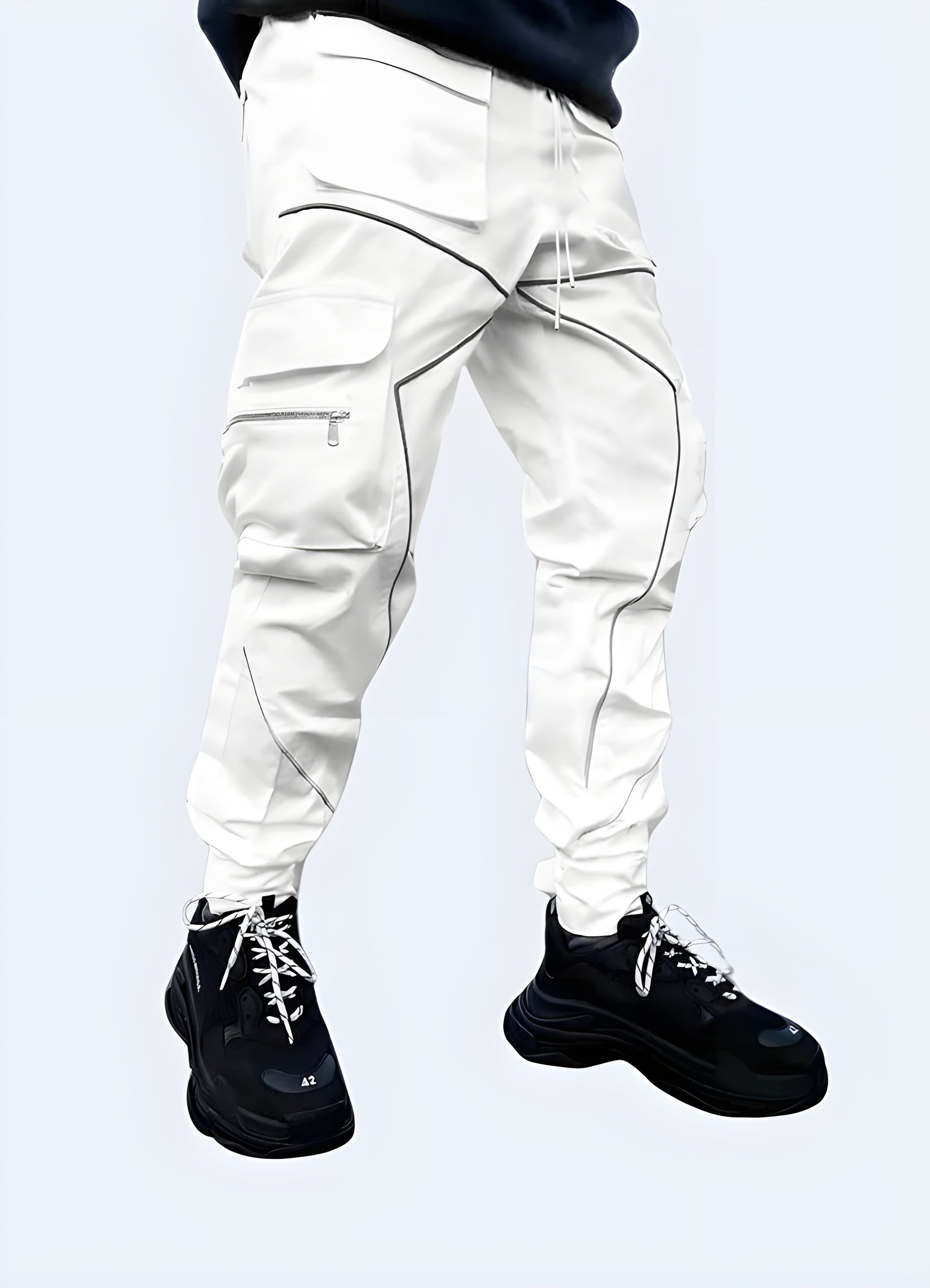 Versatile white tactical pants with multiple pockets and durable construction, perfect for outdoor activities and professional settings in Canada.