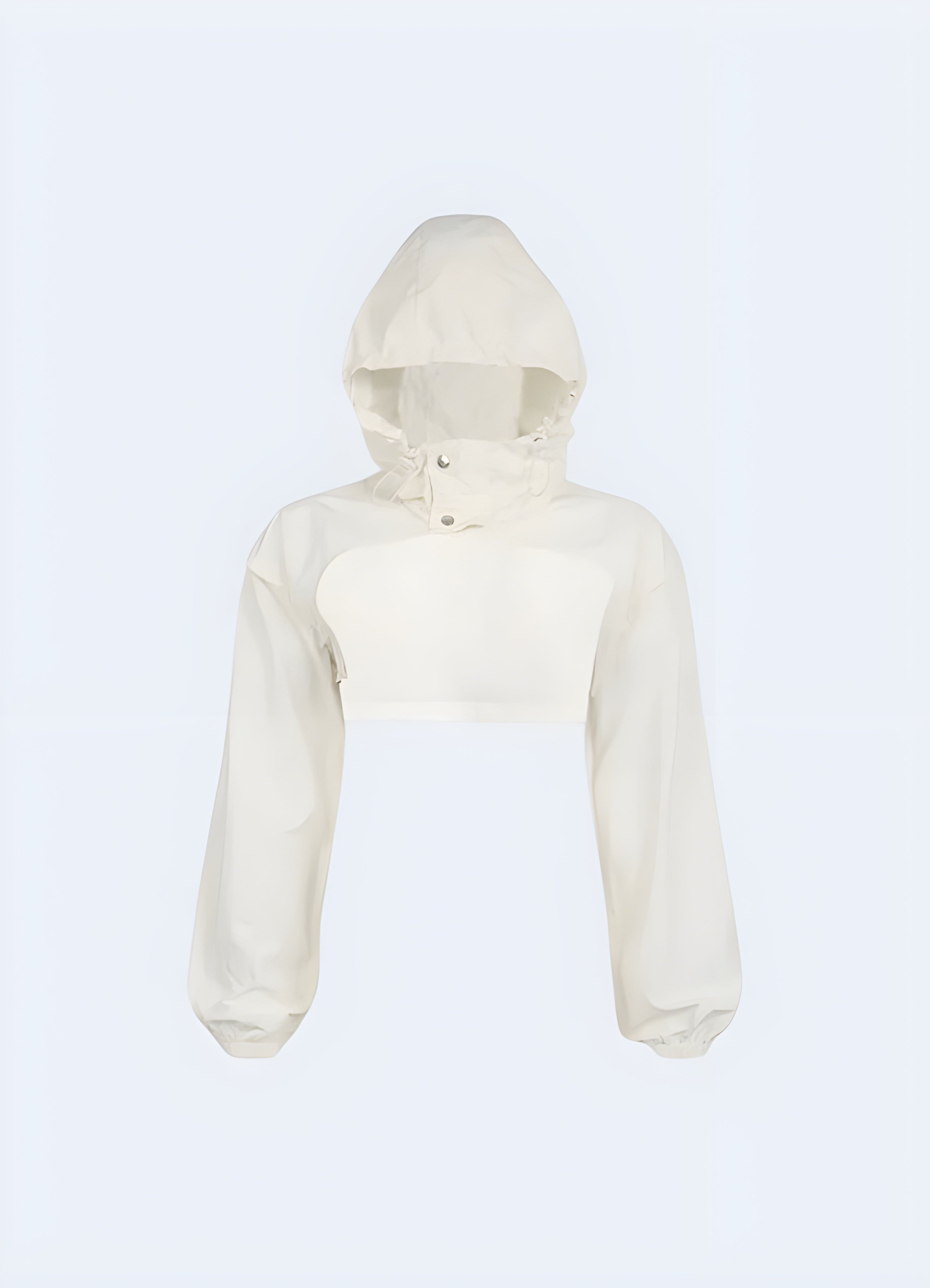 White Techwear Turtleneck Crop Top – Techwear Canada