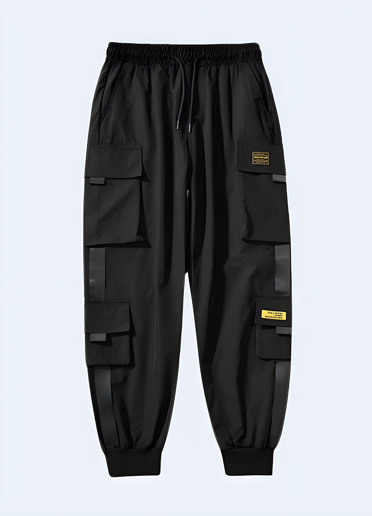 Detail view of the cargo pant leg and hem on women's tactical pants