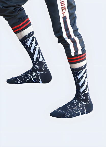 Modern Canada women embracing the cutting-edge style of black ninja tech socks with a contemporary twist.