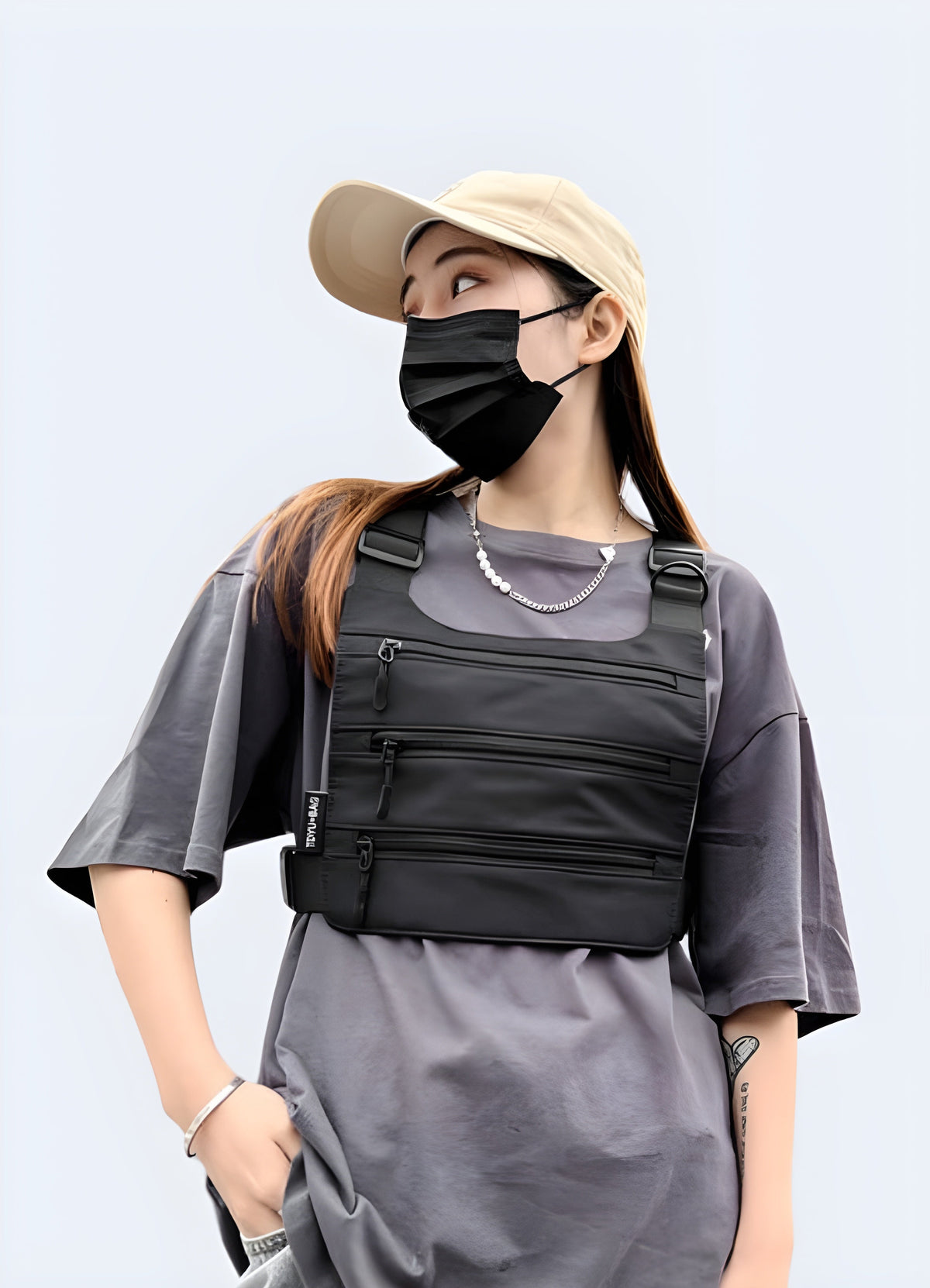 Tri Color Body Strap Tri Strap Chest Bag – Techwear Canada